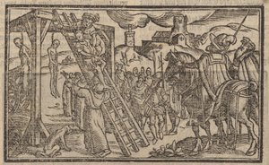 De drievoudige boom op Tyburn (gravure)