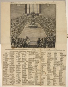De ware manier van het zitten van het Parlement van het Gemenebest van Engeland, enz. Samen met een perfecte catalogus van hun namen en voor welke plaatsen ze dienen door English School