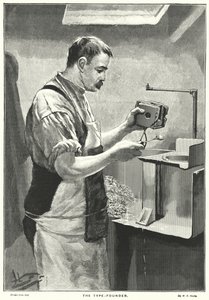 De lettergieter (gravure) door English School