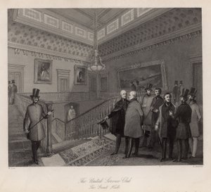 De United Service Club, de grote hal