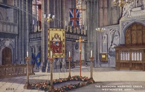 Het graf van de onbekende soldaat, Westminster Abbey door English School