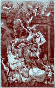 De Vandalen in Rome, illustratie uit The Illustrated History of the World, gepubliceerd ca. 1880