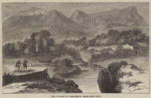 Het dorp Poke-Felum, nabij Hong-Kong (gravure)