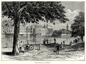 De Vyver bij Den Haag (gravure) door English School