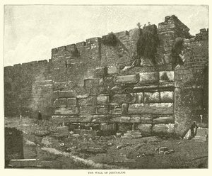 De Muur van Jeruzalem (gravure) door English School