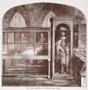De wassen beelden in Westminster Abbey, ca. 1880