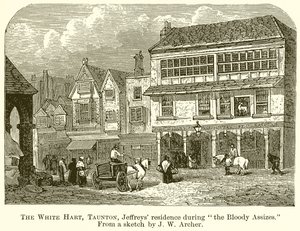 The White Hart, Taunton, Jeffreys verblijf tijdens de Bloody Assizes door English School