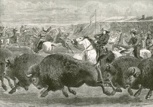 De Wild West bij de Grote Amerikaanse Tentoonstelling - jacht op bizons en wapitiherten
