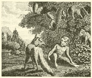 De aap en de vos (gravure)