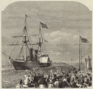 De Aankomst van Garibaldi in Southampton door English School