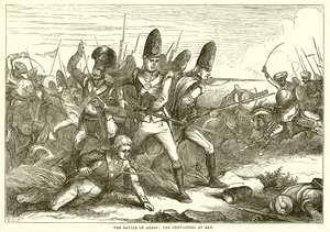 De slag bij Arass: De grenadiers in het nauw (1775) door English School