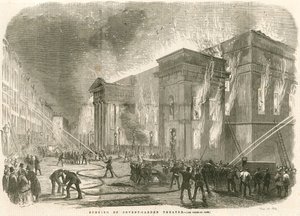 De brand van het Covent Garden Theatre, Londen, op de ochtend van 5 maart 1856 door English School