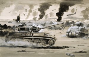 De nederlaag van het Afrika-korps bij El Alamein door English School