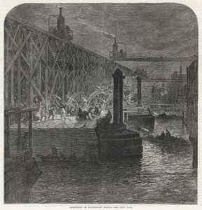 De sloop van Blackfriars Bridge door English School