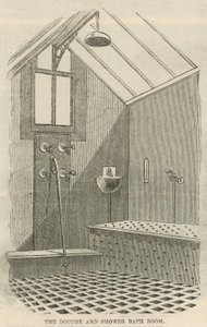 De douche- en stortbadkamer door English School