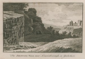 De druipende bron bij Knaresborough in Yorkshire