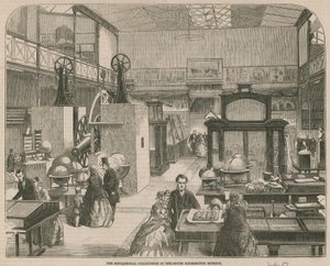 De educatieve collecties in het South Kensington Museum, Londen