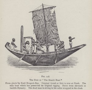 De eerste of de Maatit boot (litho)