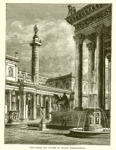 Het forum en de zuil van Trajanus door English School