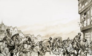 De smerige straten van middeleeuws Londen