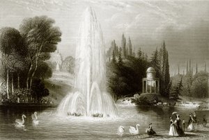De fontein bij Wilhelmshöhe, nabij Kassel
