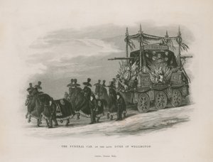 De begrafeniswagen van de overleden Hertog van Wellington door English School