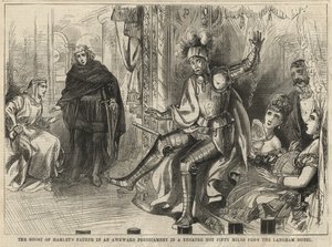 De geest van Hamlets vader in een ongemakkelijke situatie door English School