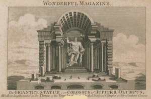 Het gigantische standbeeld, of Kolossus van Jupiter Olympus door English School