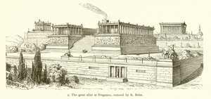 Het grote altaar van Pergamus, gerestaureerd door R Bohn door English School