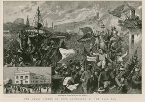 De grote staking van dokwerkers in het East End door English School