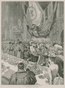 De gezondheid van de Shah; De lunch in de Guildhall, Londen door English School