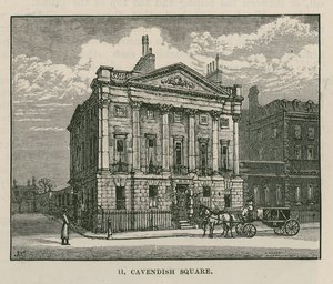 Het huis van Mr Scotmother, Cavendish Square, Londen door English School