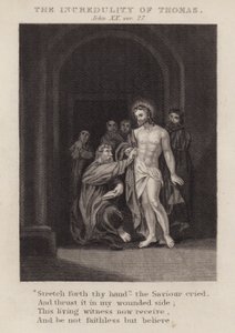 De ongeloof van Thomas, Johannes XX, vers 27 door English School