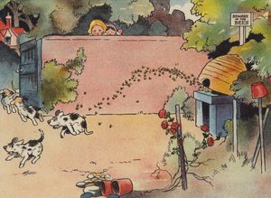 De nieuwsgierige puppy