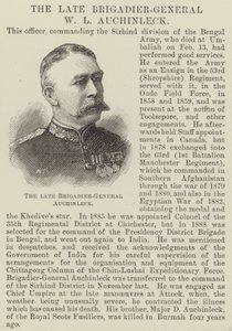 Wijlen Brigadegeneraal W L Auchinleck