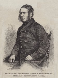 De overleden Hertog van Norfolk (gravure) door English School