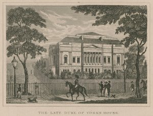 Het huis van de overleden hertog van York, Lancaster House, later York House door English School