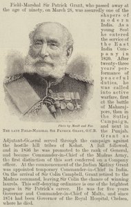 De overleden veldmaarschalk Sir Patrick Grant (gravure) door English School