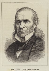 De overleden M Louis Garnier-Pages (gravure)