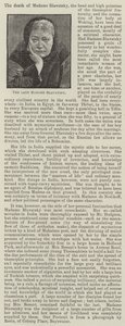 De overleden Madame Blavatsky door English School