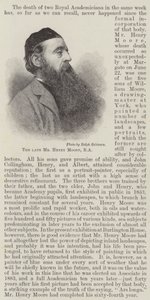 De overleden Mr Henry Moore, RA (gravure) door English School