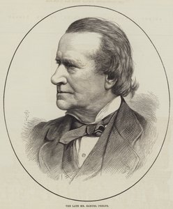 De overleden Mr Samuel Phelps (gravure) door English School