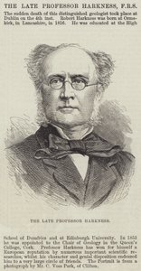 De overleden professor Harkness (gravure) door English School