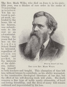 De wijlen dominee Mark Wilks (gravure) door English School