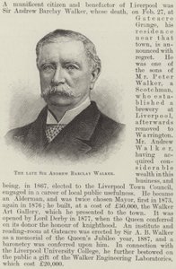 De wijlen Sir Andrew Barclay Walker (gravure) door English School