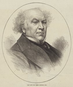 De overleden Sir James Murray, MD (gravure) door English School