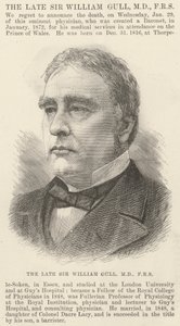 De overleden Sir William Gull, MD, FRS