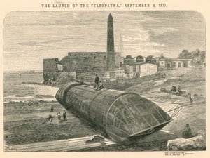De tewaterlating van de Cleopatra, 8 september 1877 door English School