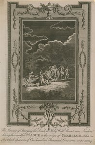 De manier van begraven van de dode lichamen bij Holy-well Mount door English School