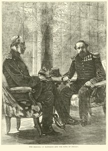 De ontmoeting van Napoleon en de koning van Pruisen, september 1870 door English School